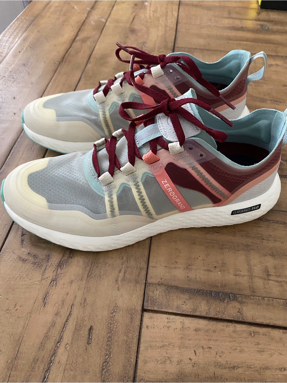 Cole Haan Multi-Color Athletic Sneakers with Teal and Burgundy Accents